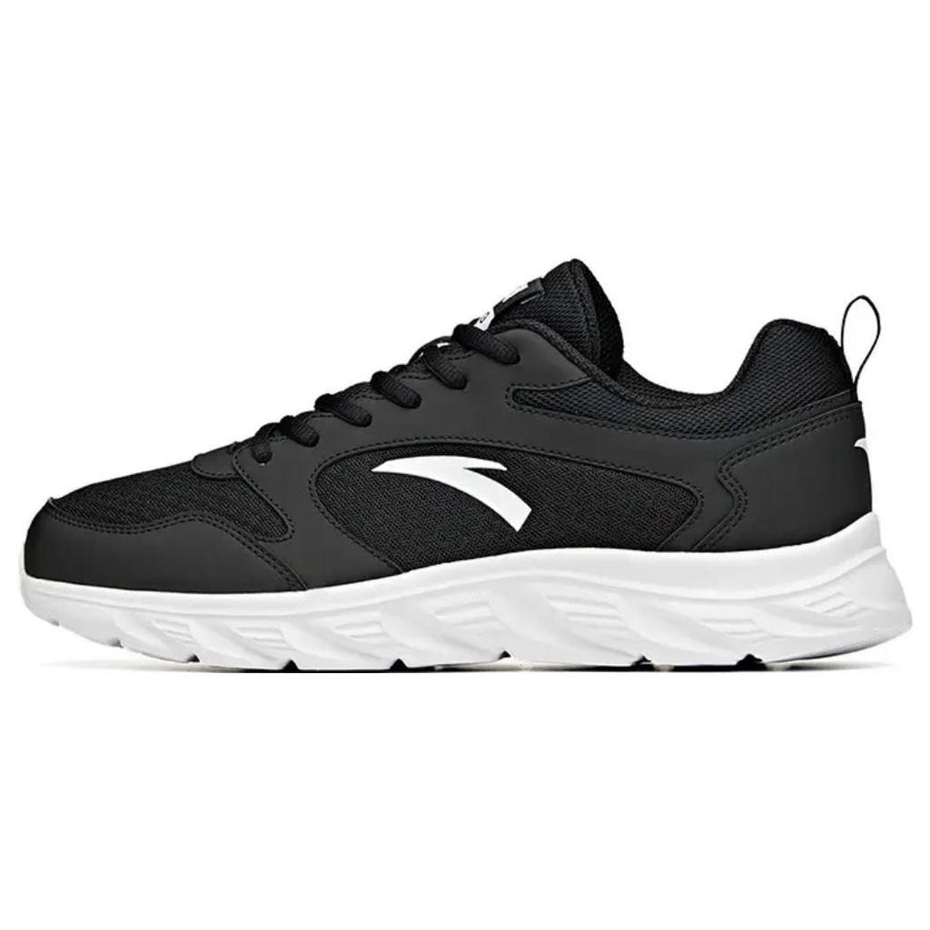 New Anta Cushioning Slip Resistant Low Top Running Shoes Men's Black White 912145520-6