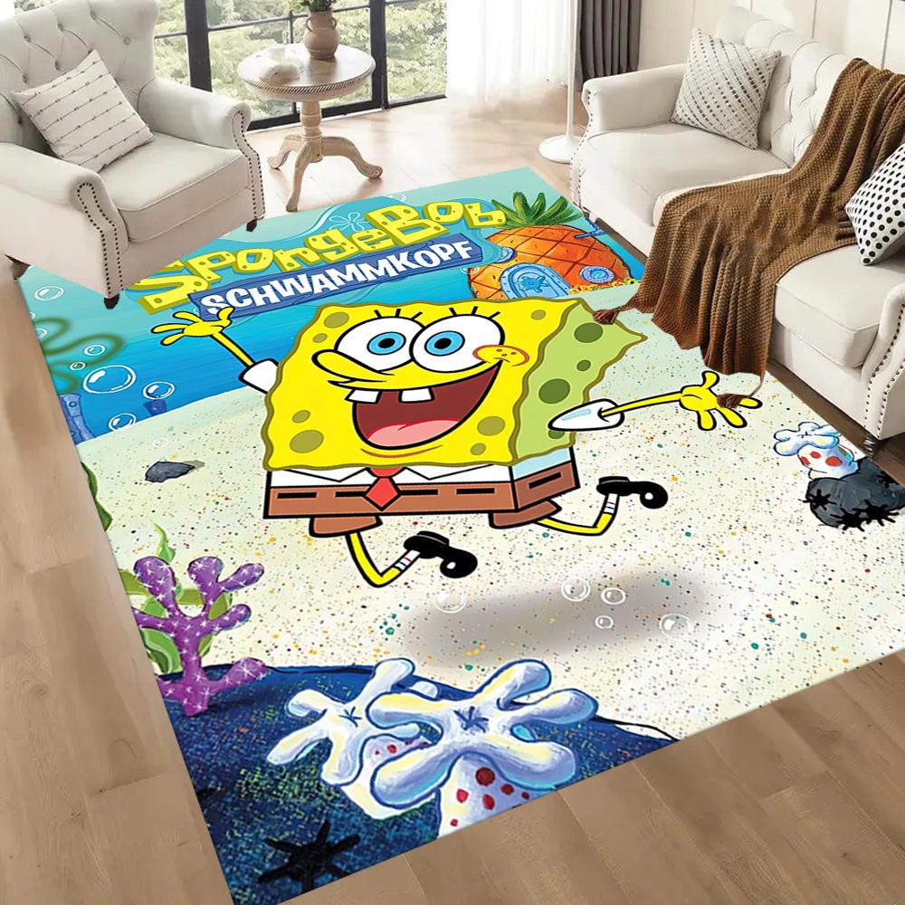 Spongebob And Friends Square Rugs Are a Great Choice for Living Rooms, Bedrooms, Home Décor, and As Gifts.