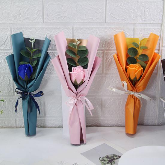Yousheng Artificial Sunflower Bouquet Mini Scented Soap Flower Bouquet with Eucalyptus Leaves Gift for Birthday Valentine's Day Mother's