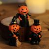 Halloween Decor Resin Jack-o-Lantern Figurine Cute Pumpkin Ornament Party Table Display Home Decoration