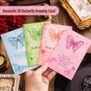 3D Pop-up Schmetterlings Grußkarte – Hochwertiger Stil, Geburtstagswünsche, Handschriftliche Notiz, Leere Postkarte