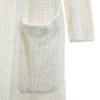 Ron Herman Long Sleeve Long Knit Cardigan S White Open-front Jacket Women Used
