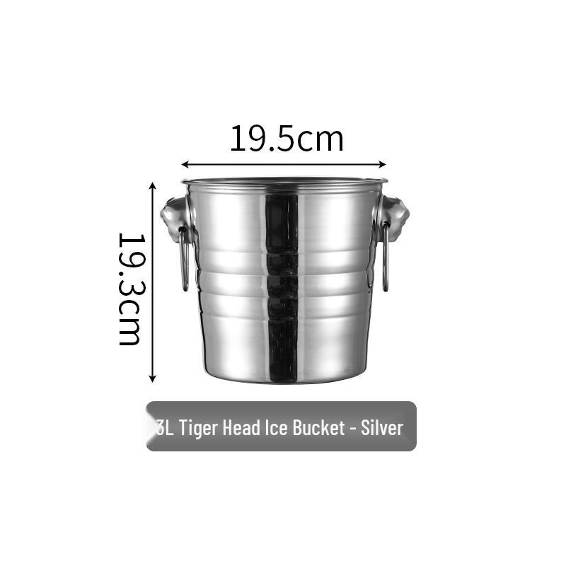 Stainless Steel Tiger Head Ice Bucket for Wine, Champagne, Beer, and Ice Cubes