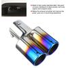 Stainless Steel   Car Modified Double Exhaust Pipe Rr Muffler Tip Tail Throat