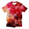3D Printed Splash-Ink Graffiti T-Shirts Colorful Pattern T-Shirts Summer Harajuku Casual Personality Round Neck Men's T-shirts