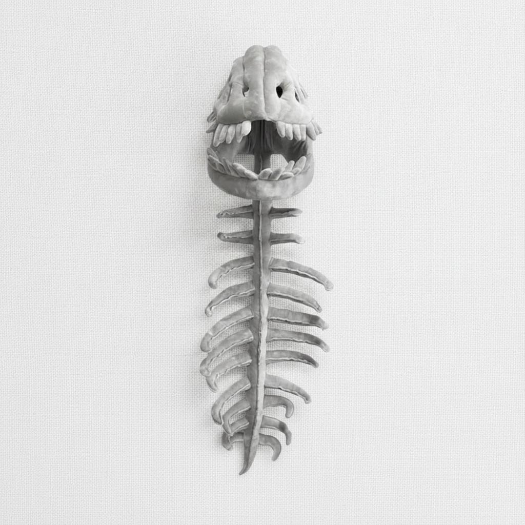 Dinosaur Skeleton Headpiece Soft Skull Huggable for Halloween