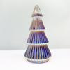 LED Light Up Glass Christmas Tree Ornament, Desktop Holiday Decoration For Home