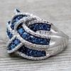 Huitan Charming Women Ring Cross Design Gorgeous Full  Bright CZ Party Lady Finger Wedding Accessories Elegant Trendy Jewelry