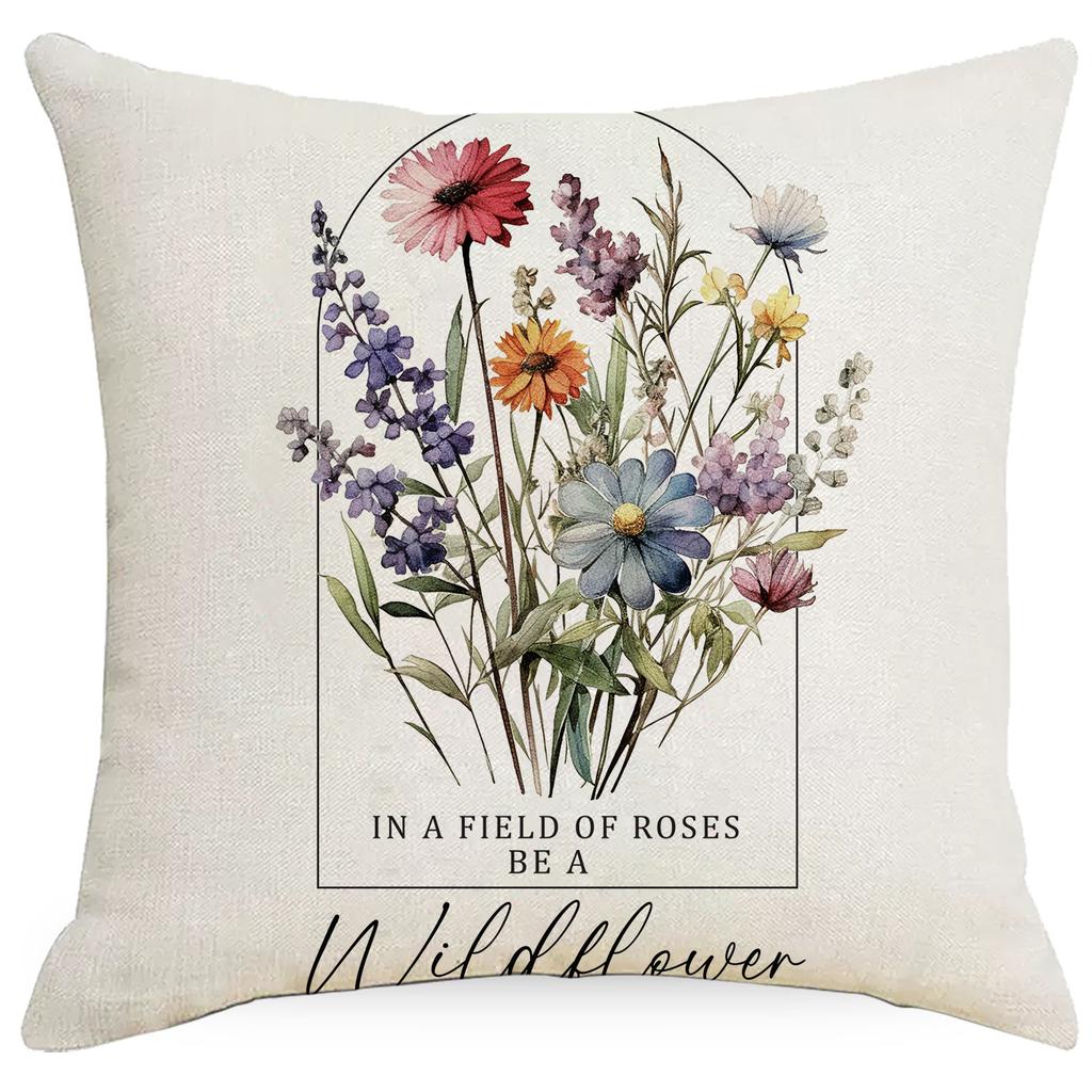 Neuer Vintage Blumenmuster Kissenbezug Wohnzimmer Sofa Kissenbezug