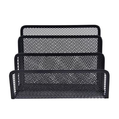 Black Mesh Letter Paper File Storage Rack Holder Tray Organiser Desktop Office,