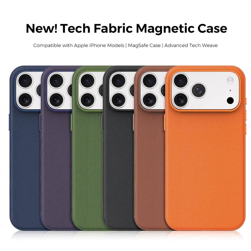 Original Techwoven Fabric Phone Case for IPhone 17 Air 16 15 14 13 12 11 Pro Max for MagSafe Magnetic Soft Shockproof Back Cover