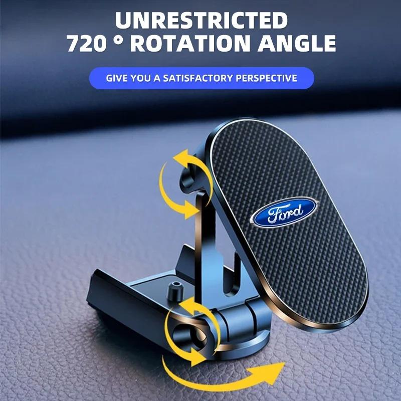 Car Magnetic Folding Phone Holder Car Navigation Phone Holder AntiShake Bracket For Ford SMax CMax Kuga Escape Monde 4 Focus 3