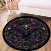 Bat Retro Round Area Rug,Carpet Rug for Living Room Bedroom Sofa Playroom Decor,Non-slip Floor Mat100