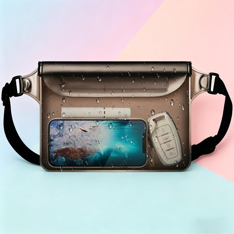 

Large Capacity Transparent Phone Case, Three-layer Sealed Touch Screen Phone Waist Bag, Suitable for Swimming, Drifting Use