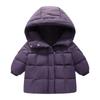 Children's Casual Mid-Length Down Jackets: Stylish, Thick-Padded Hooded Winter Jackets for Boys and Girls