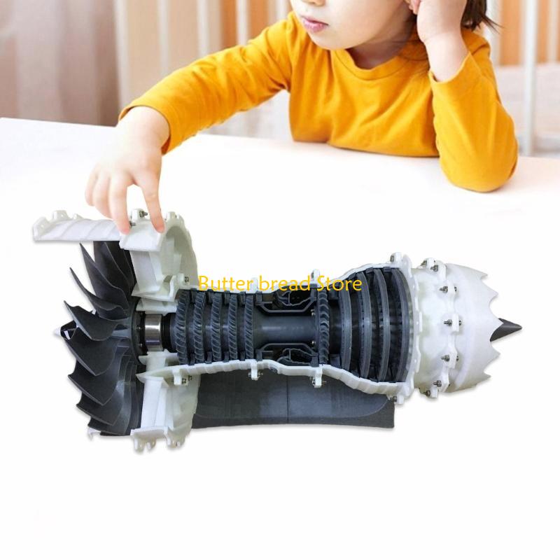 W89C High Simulation Airplanes Engine Model Toy Mechanical Science Desktop Ornaments Engine Model Kits, Turbofan Engine Model China Mainland