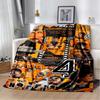 Manta Suave de Felpa Lando Norris Piloto F1, Manta de Franela Manta de Tiro para Sala de Estar Dormitorio Cama Sofá Oficina Cubierta Regalo