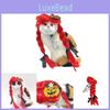 Cute Red Cat And Dog Wig Set With Stylish Braids And Glasses Perfect For Halloween Festivities