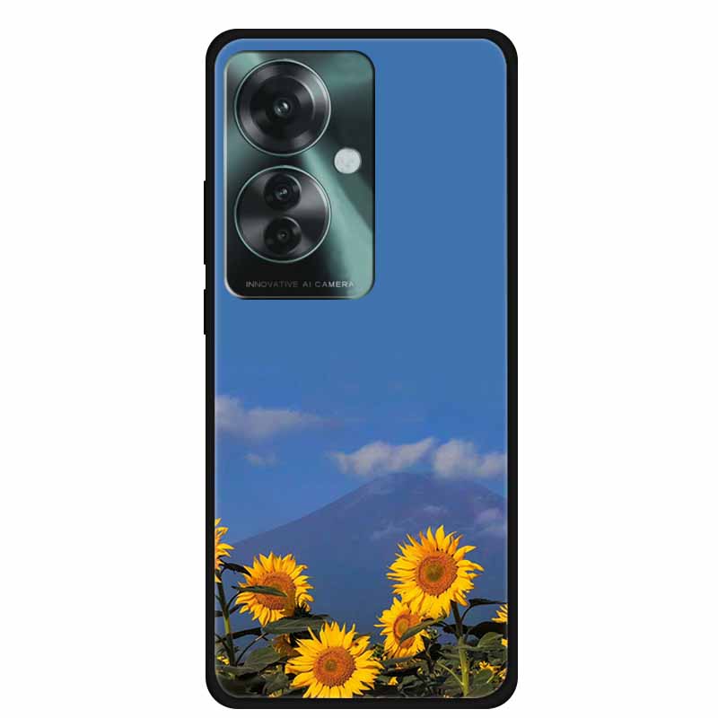 Phone Case for Oppo Reno11 A Silicone TPU Soft Back Cover for Reno 11 A 11A Fashion Shell Floral Shiled Capa 6.7" Funda