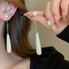 French Vintage Simple Drop Earrings Long Tassel Water Drop Imitation Pearl Earrings For Women Girls Statement Jewelry Gifts