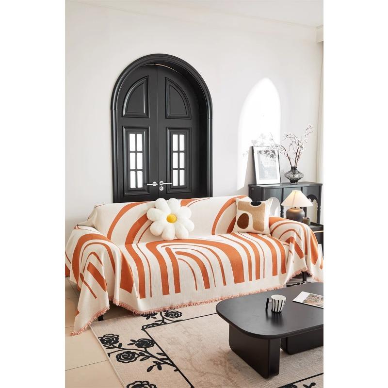 Geometric Abstract Modern Style Simple Chenille Thickened Non-Slip Sofa Cover Sofa Cover Cloth Cover Cover a Piece of Full Cover Cloth
