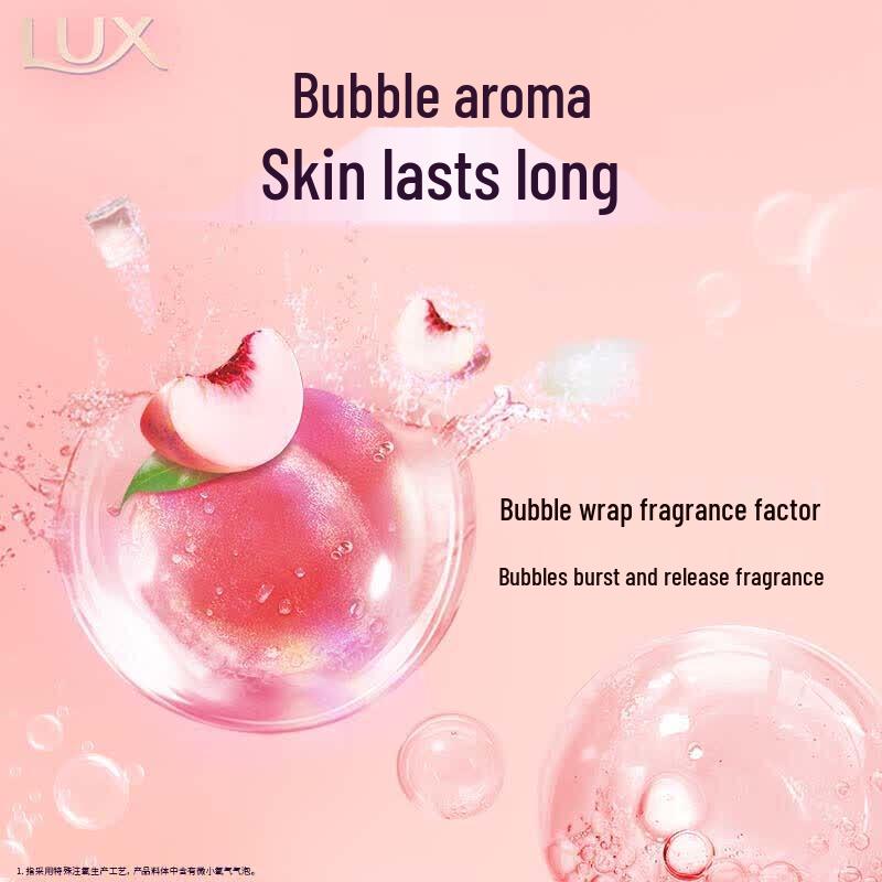lux White Peach Scented Bubble Refreshing Shower Gel