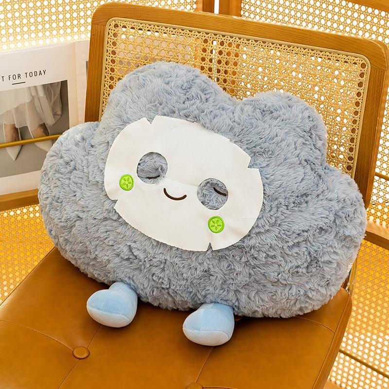 Cloud Plush Pillow For Girls Kids Soft Cartoon Bedside Cushion Gift GrayCloud