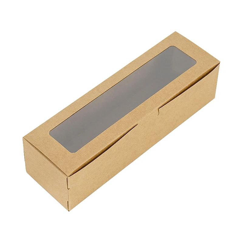 10/20 шт. Коробка для упаковки десертов макарон с прозрачным окном, картонная коробка для капкейков, картонная коробка для печенья, конфет, принадлежности для вечеринки 10pcs