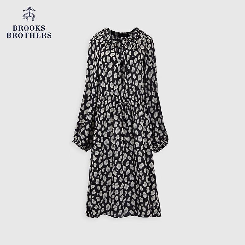 Brooks Brothers Women's Elegant Printed Drape Dress