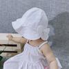 Summer Outdoor Baby Bucket Hat Embroidery Flower Bow Fisherman Sun Hats For Infant Girls Princess Breathable Beach Cap