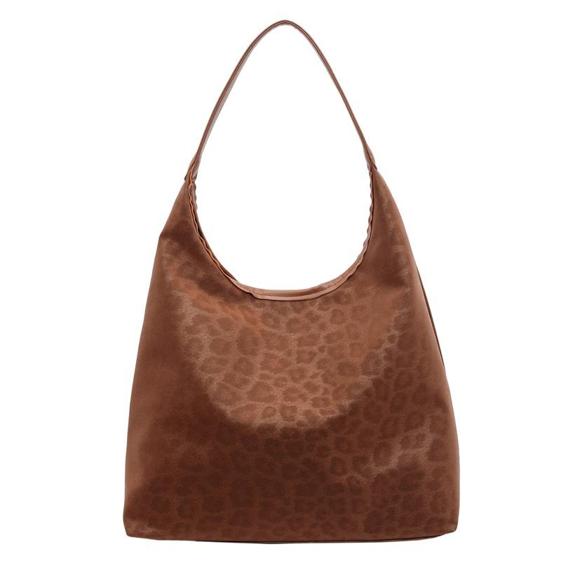Vintage Große Kapazität Tasche Damen Leopard Muster Tragetasche Umhängetasche