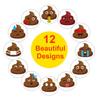 500pcs Stationery Supplies Self-adhesive Poop Emoticons Sticker Seal Funny Stationery Sticker 1inch Reward Sticker Home Decor