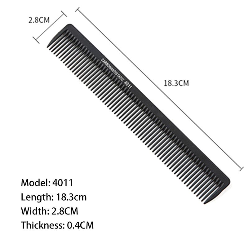 Black Professional Hair Cutting Comb Anti-Static Flat Head Cutter Comb Finetooth Haircut Brush Salon Tools Barber Hair Accessor