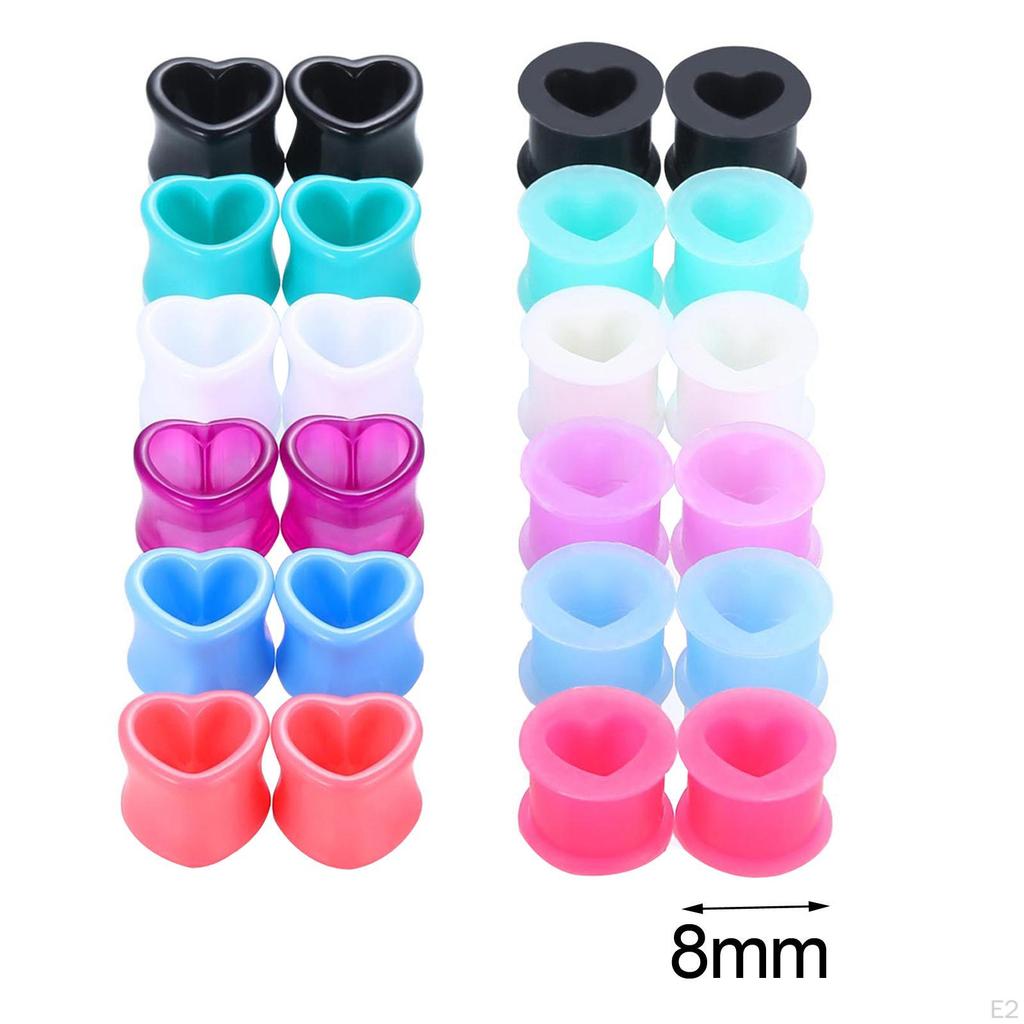 24 Ear Gauges Set Flexible for Men Double Flared Expander Stretchers