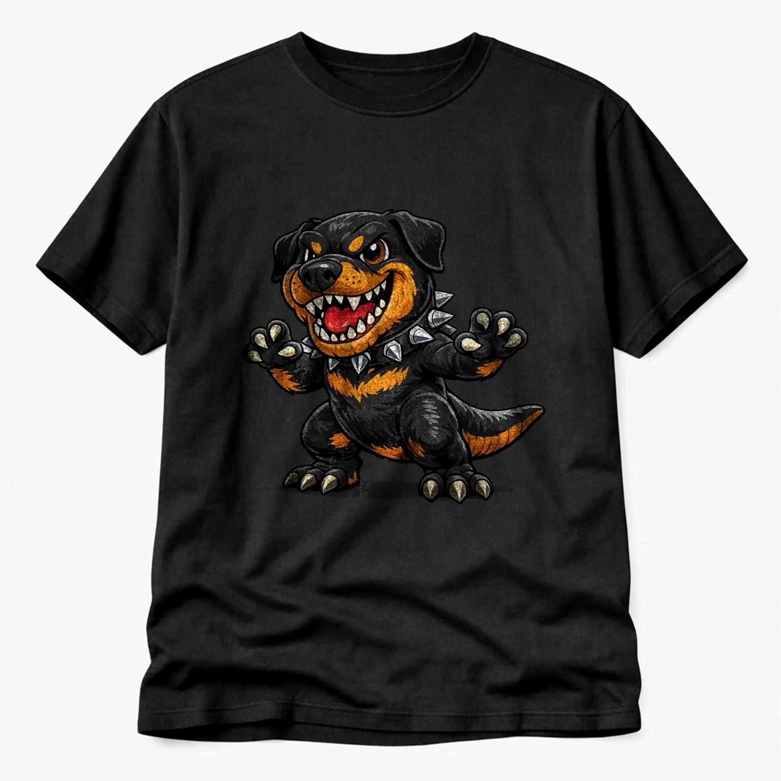 Rottweiler T Shirt Funny Dog Cartoon Graphic Tee Unisex Gift XXXL