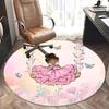 Charming Princess Chair Mat: Magical Floral Decor for Home Office Living Room Bedroom Gift, Elegant Pink Butterfly Rug Carpet1118078a