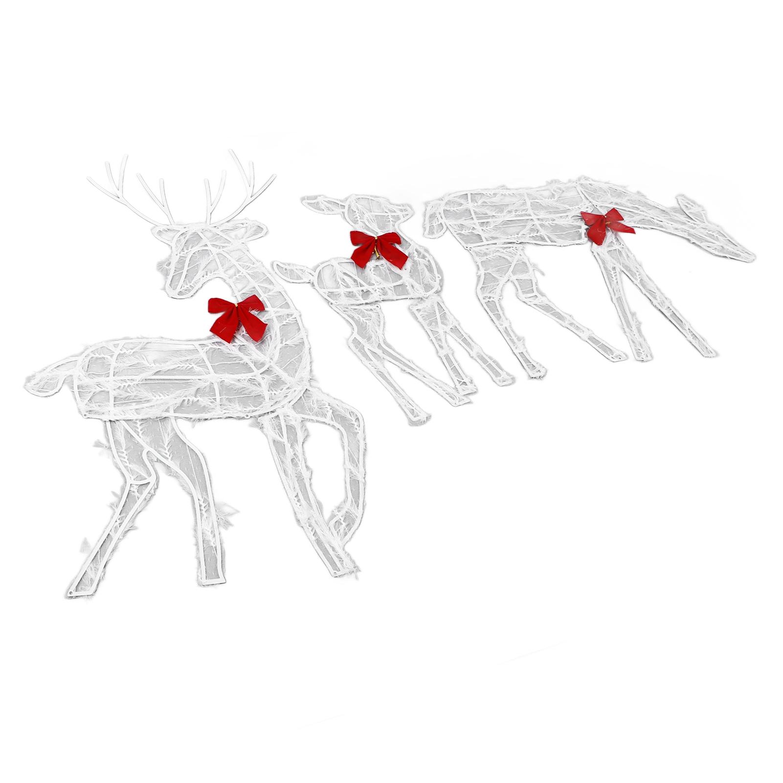 

Illuminated Christmas Reinde, Set of the Illuminated Christmas Deer Family for Interior