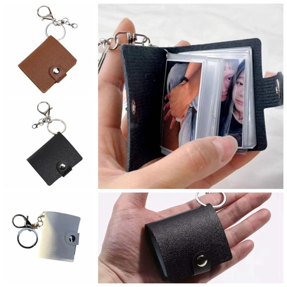 DIY Wallet Mini Photo Album 2 Inch Photo Card Holder Portable Photo Album Keychain Jewelry Gift