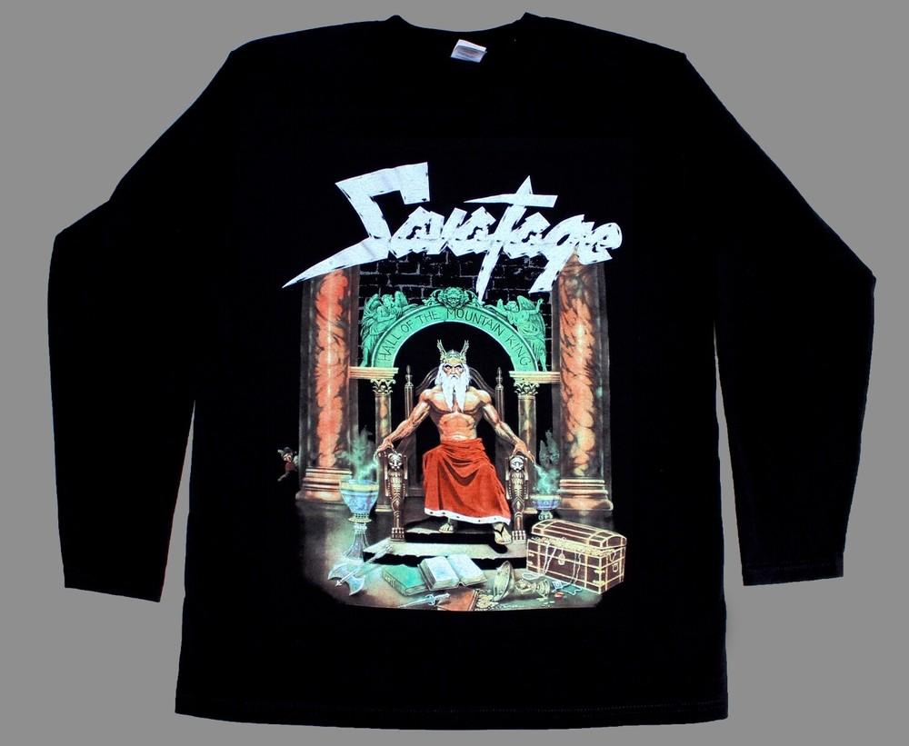 Savatage hall of the mountain king black shortlong sleeve tshirt 345xl M