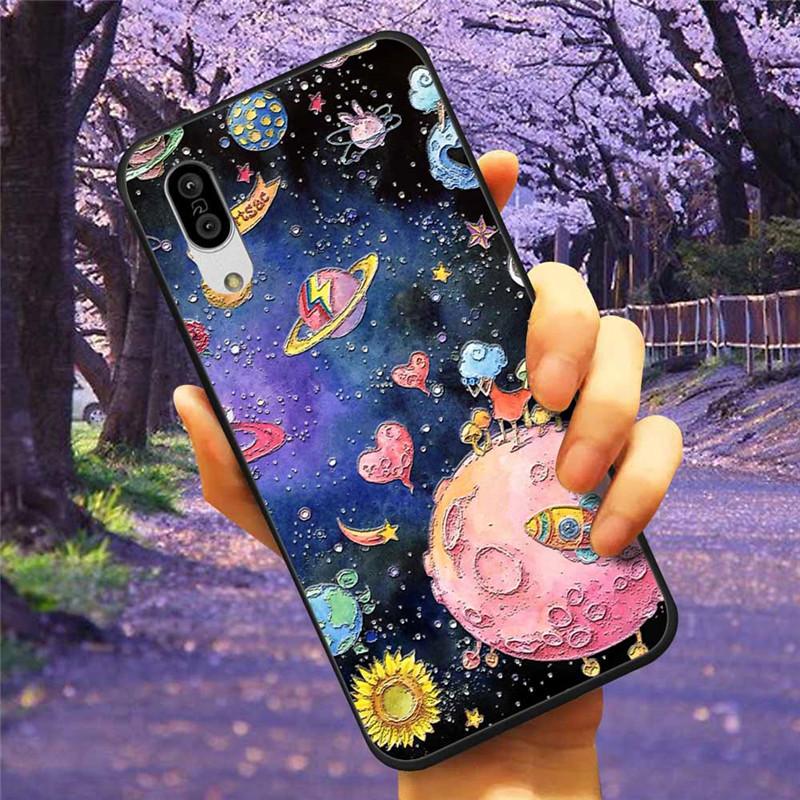 For Sharp Aquos Sense3 Case 3D Flower Relief Silicone Soft Emboss Cover For Sharp Aquos Sense 3 Lite Sense6 6 Luxury Cartoon