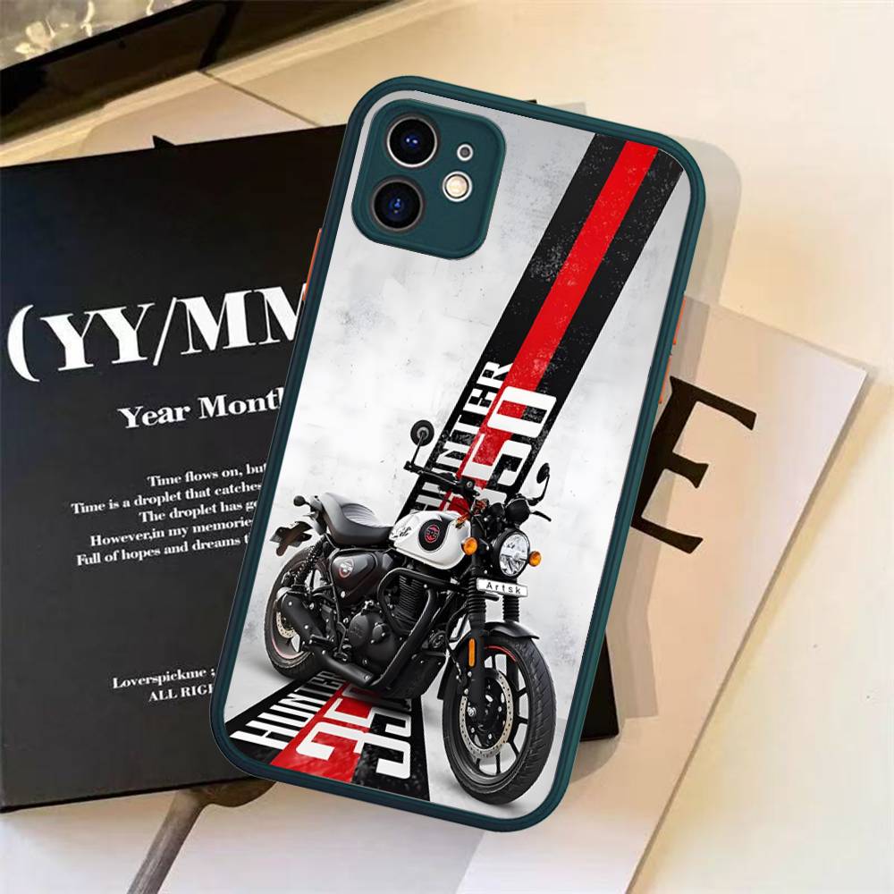 R-ROYALS E-ENFIELDS Logo For IPhone 11 12 13 14 15 16 Pro Max Plus X XS MAX Shockproof Matte Back Cover
