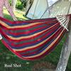 Outdoor Canvas Camping Hammock Anti Rollover Portable Thicken Fabric Single/Double Hammock with Carry Bag for Patio, Backyard