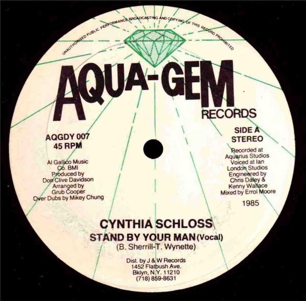 

12inch Record CYNTHIA SCHLOSS Stand By Your Man AQGDY007 AquaGem Record 1985 Jamaica Reggae Ska Dub Used