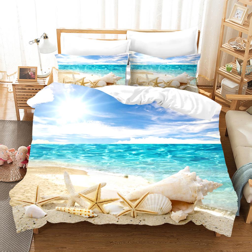 3D Peisaj de Vară Seturi de Lenjerie de Pat Set Husă de Plapumă cu Față de Pernă Twin Full Queen King Lenjerie de Pat Husă de Plapumă