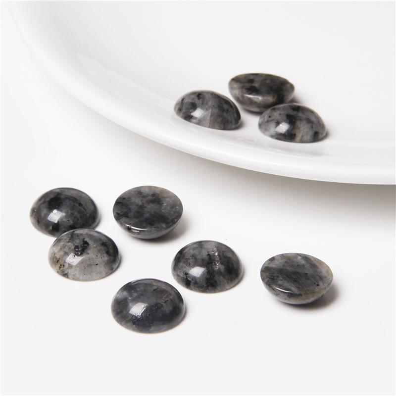 4-14MM 10pcs/lot Round Natural Stone Cabochon Beads Loose Gem Cabochon DIY Ring Pendants Necklace Accessories Needlework