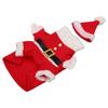 Dog Christmas Costume Warm Cute Skin Friendly Pet Puppy Christmas Suit with Hat for Daily Party Red White XL