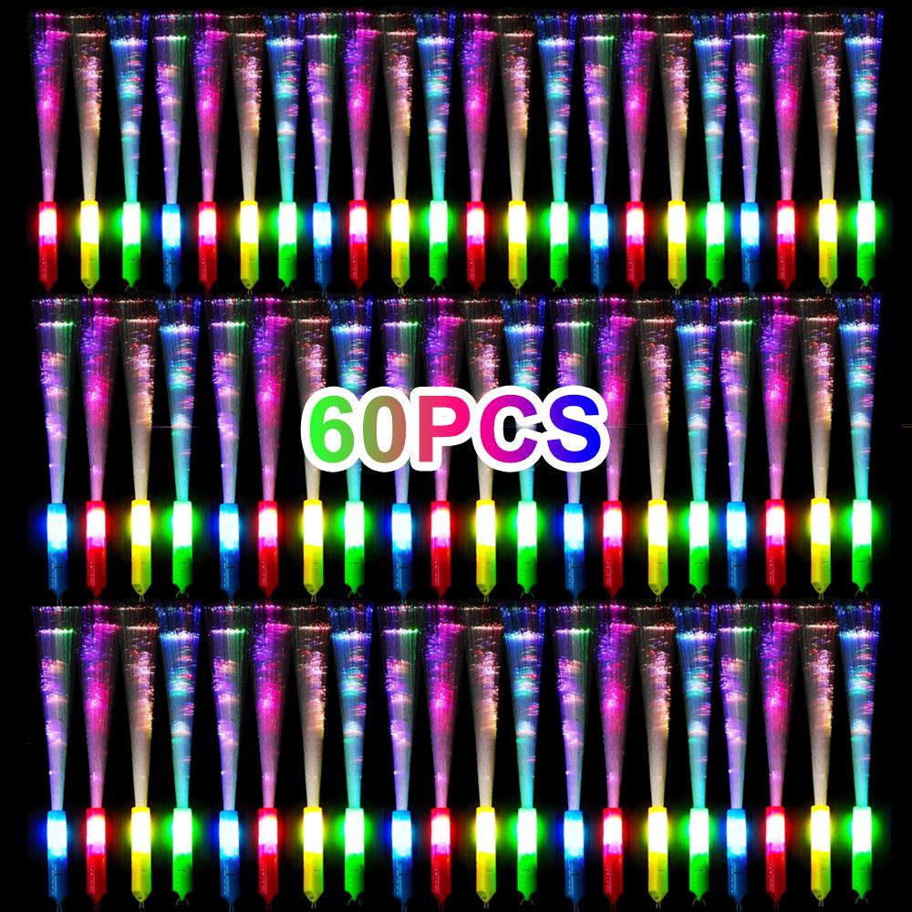 60pcs Colorful LED Glow Fiber Optic
