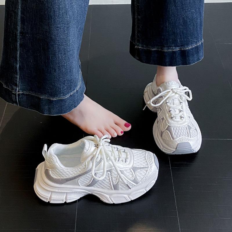 Girls Shoes Spring and Autumn New Versatile Mesh Children's Sports Shoes Dad Shoes