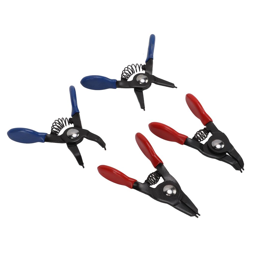 4pcs Mini Snap Ring Plier Set Universal Metal Spring Loaded Durable for Internal External Circlip