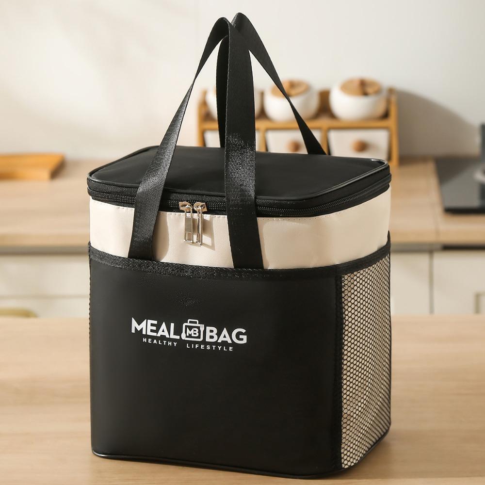 Portable Aluminum foil Lunch Box Storage Bag Thickened Oxford Thermal Insulation Bag Waterproof Thermal Lunch Bag Picnic